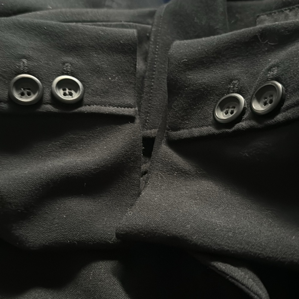 Express black single front three button blazer su… - image 7